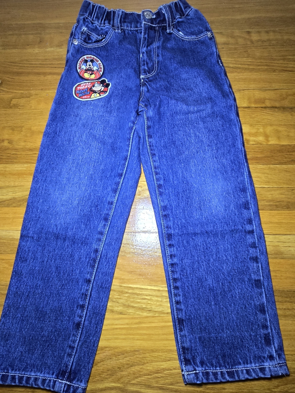 Zara Kids Dark Blue Denim Jeans with Character Patches